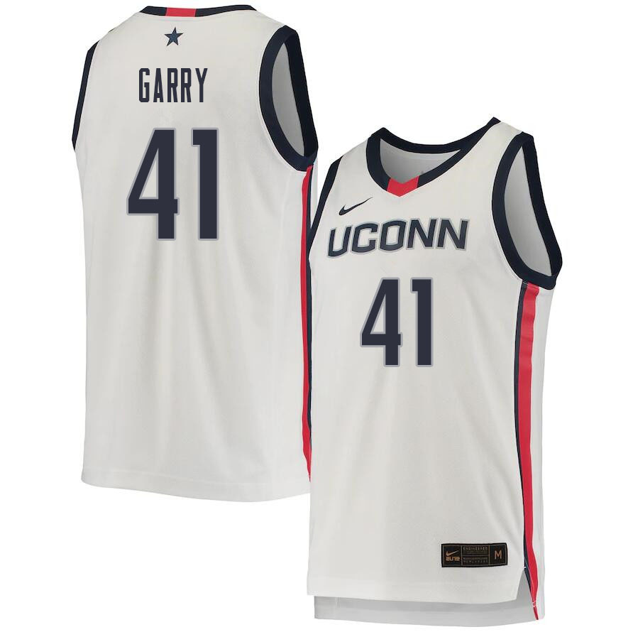 2021 Men #41 Matt Garry Uconn Huskies College Basketball Jerseys Sale-White